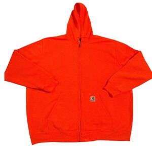 Carhartt Men's 2XL Midweight Hooded full Zip Sweatshirt Workwear Grunge Western